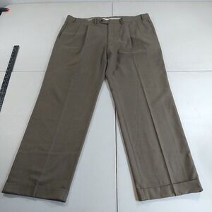 Lauren‎ Ralph Lauren Pants Men 42/32 Olive Dress Pleated Cuffed Business Classic